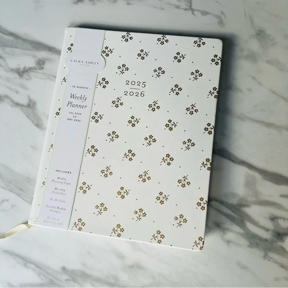 NEW Laura Ashley Cream and Gold Floral Planner 2026